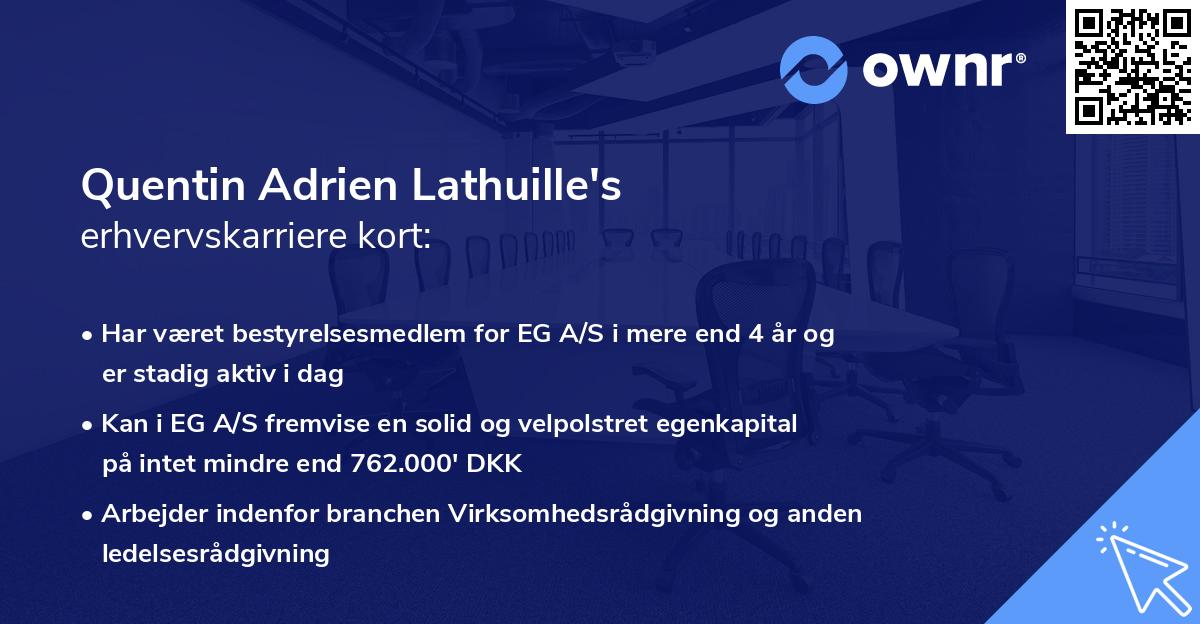 Quentin Adrien Lathuille's erhvervskarriere kort