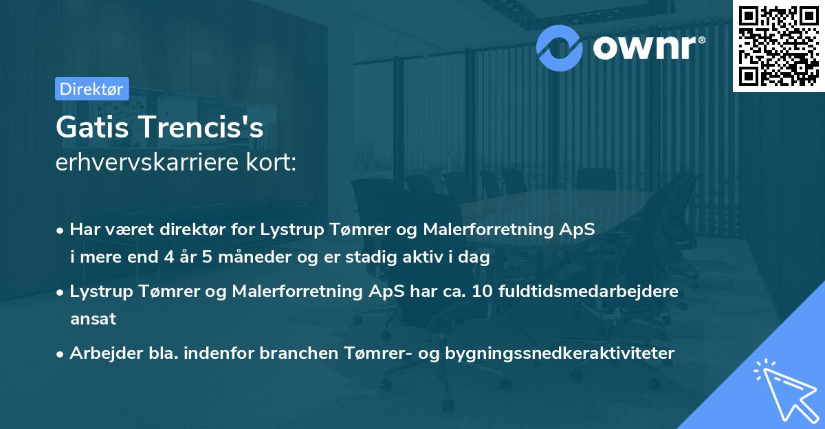 Gatis Trencis's erhvervskarriere kort