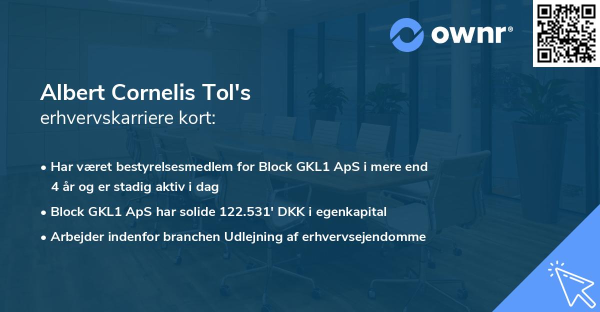 Albert Cornelis Tol's erhvervskarriere kort