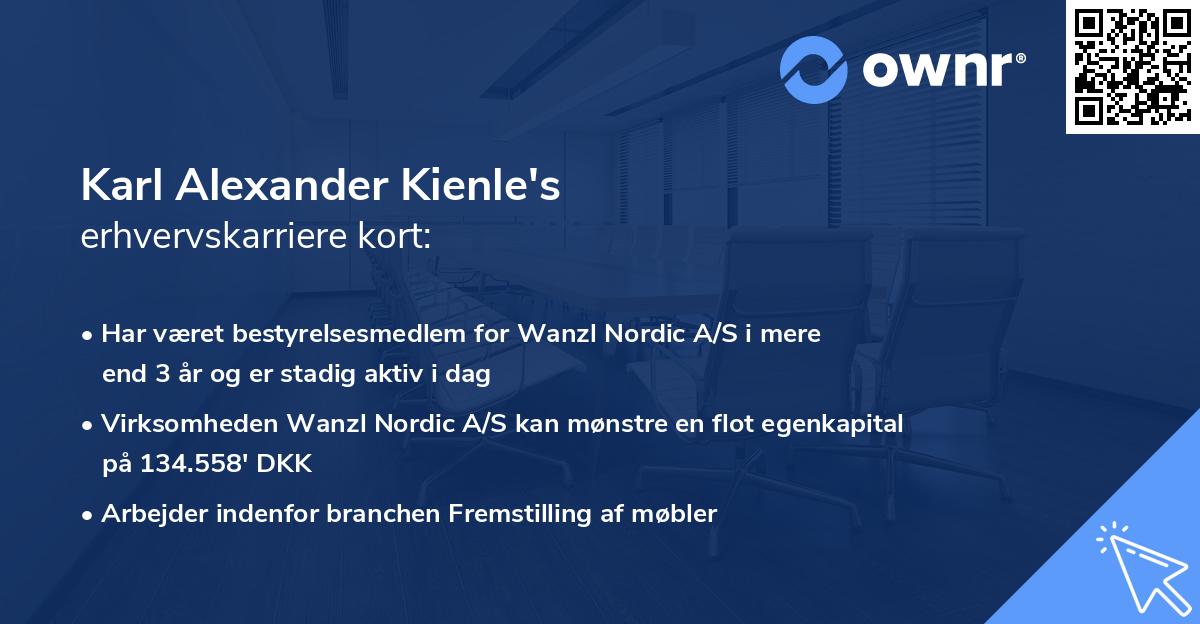 Karl Alexander Kienle's erhvervskarriere kort