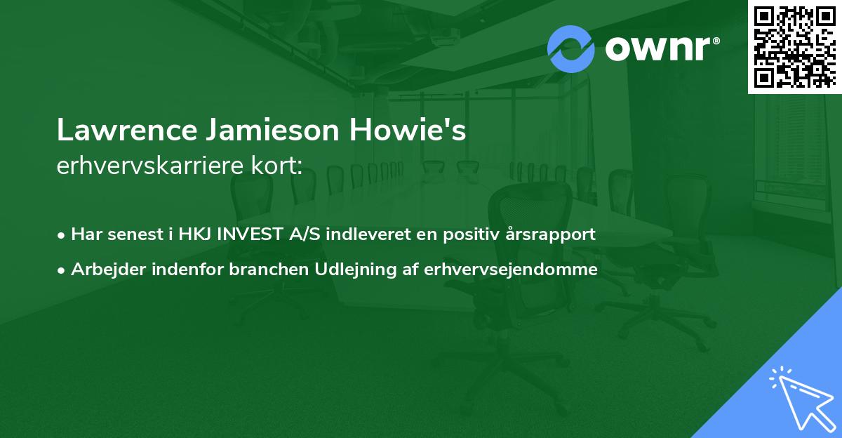 Lawrence Jamieson Howie's erhvervskarriere kort