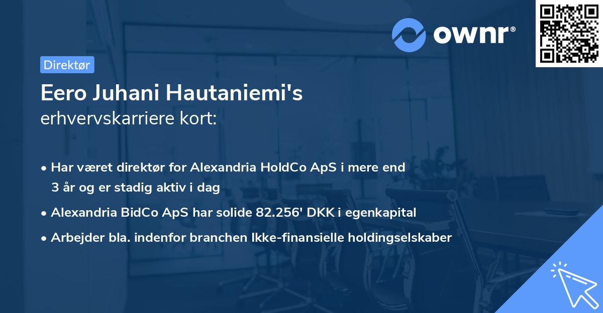 Eero Juhani Hautaniemi's erhvervskarriere kort