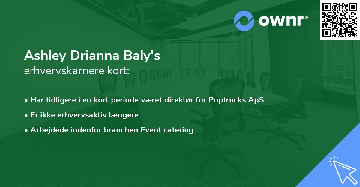 Ashley Drianna Baly's erhvervskarriere kort