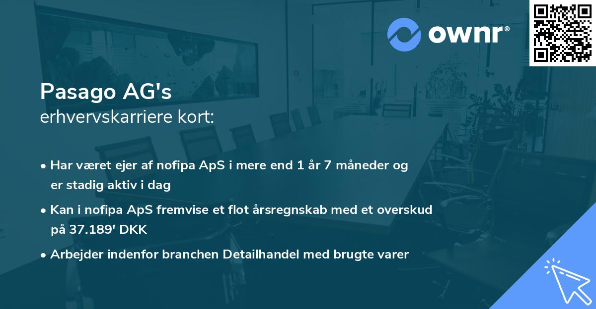 Pasago AG's erhvervskarriere kort