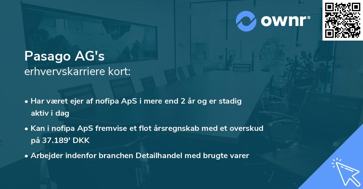 Pasago AG's erhvervskarriere kort