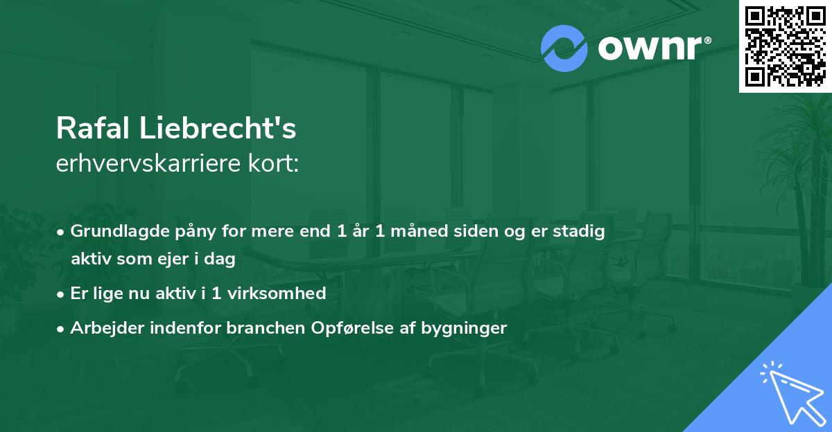 Rafal Liebrecht's erhvervskarriere kort