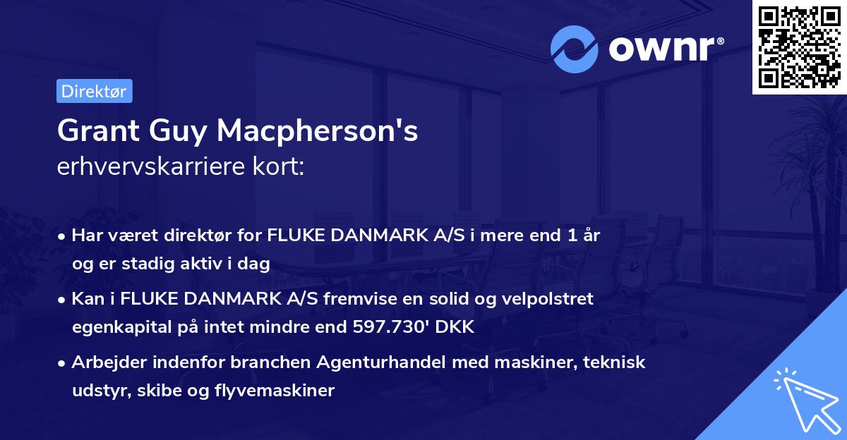 Grant Guy Macpherson's erhvervskarriere kort