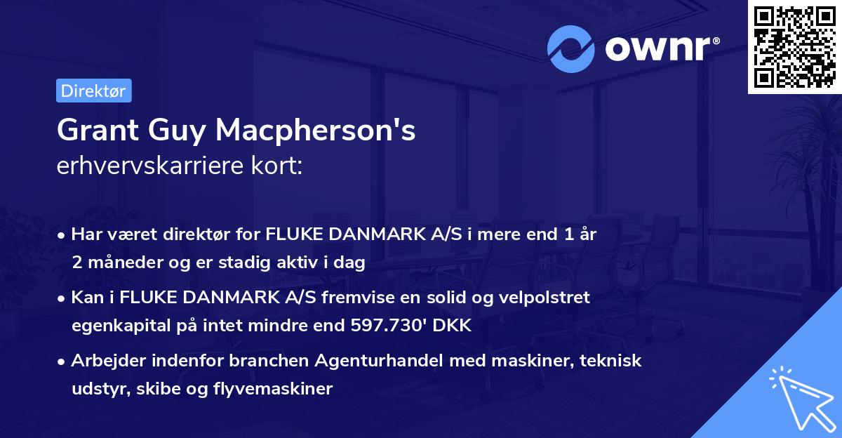 Grant Guy Macpherson's erhvervskarriere kort