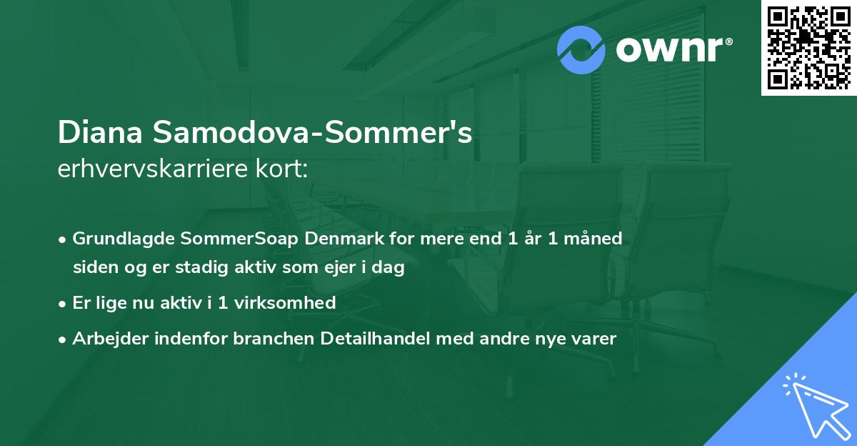 Diana Samodova-Sommer's erhvervskarriere kort