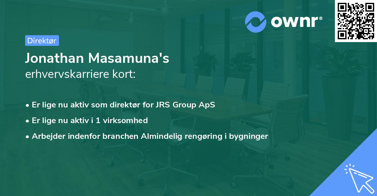 Jonathan Masamuna's erhvervskarriere kort