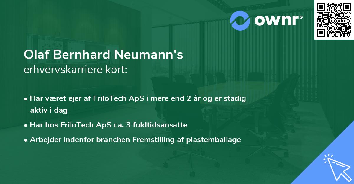 Olaf Bernhard Neumann's erhvervskarriere kort
