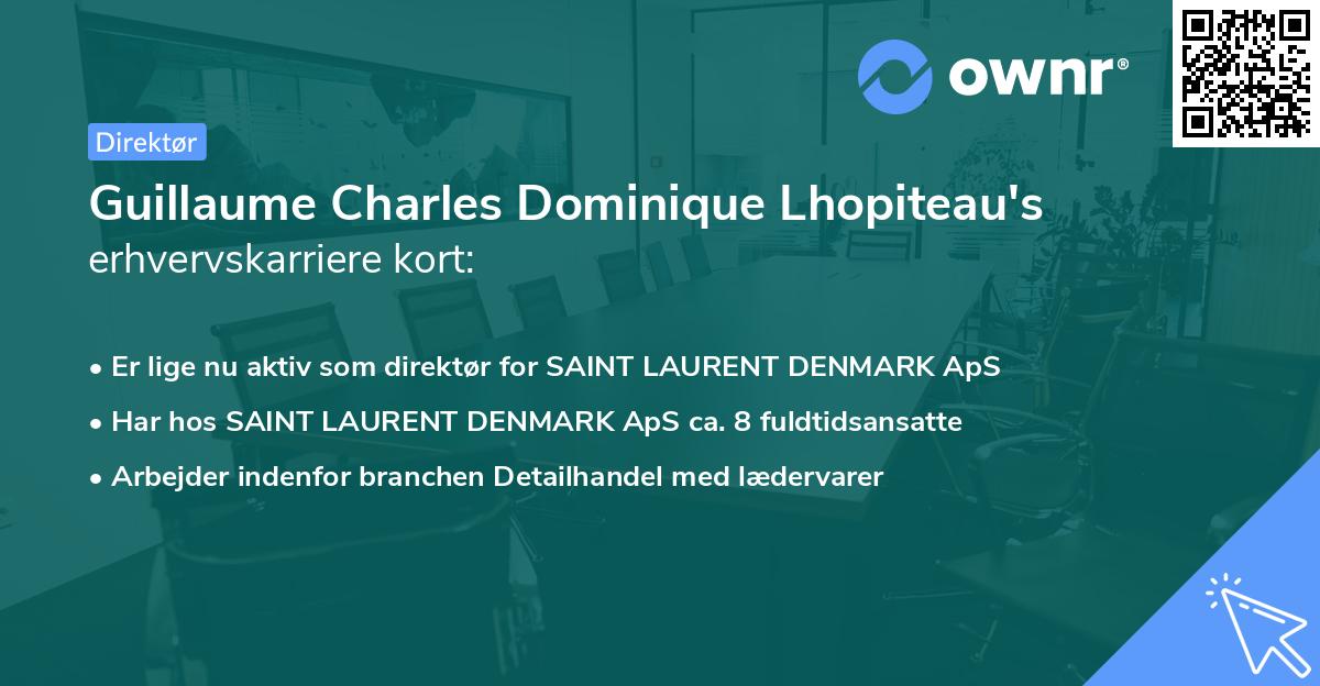 Guillaume Charles Dominique Lhopiteau's erhvervskarriere kort