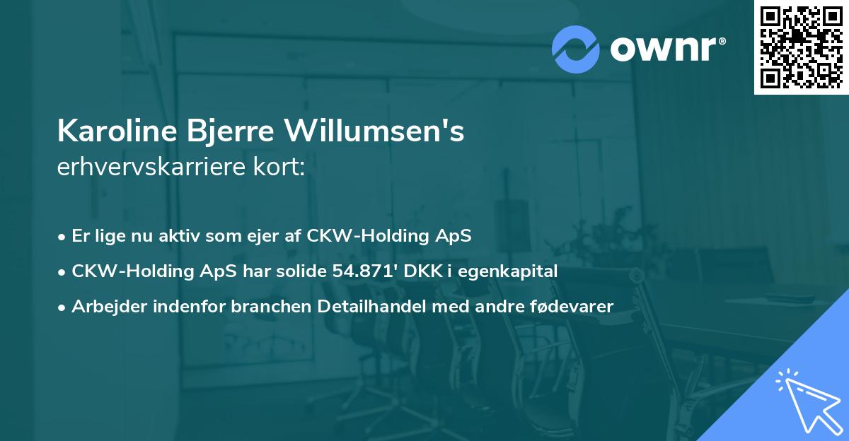 Karoline Bjerre Willumsen's erhvervskarriere kort