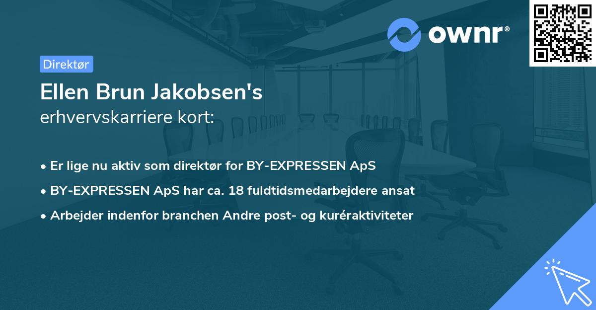 Ellen Brun Jakobsen's erhvervskarriere kort
