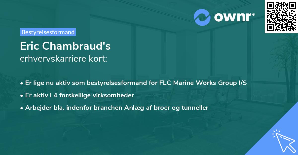 Eric Chambraud's erhvervskarriere kort