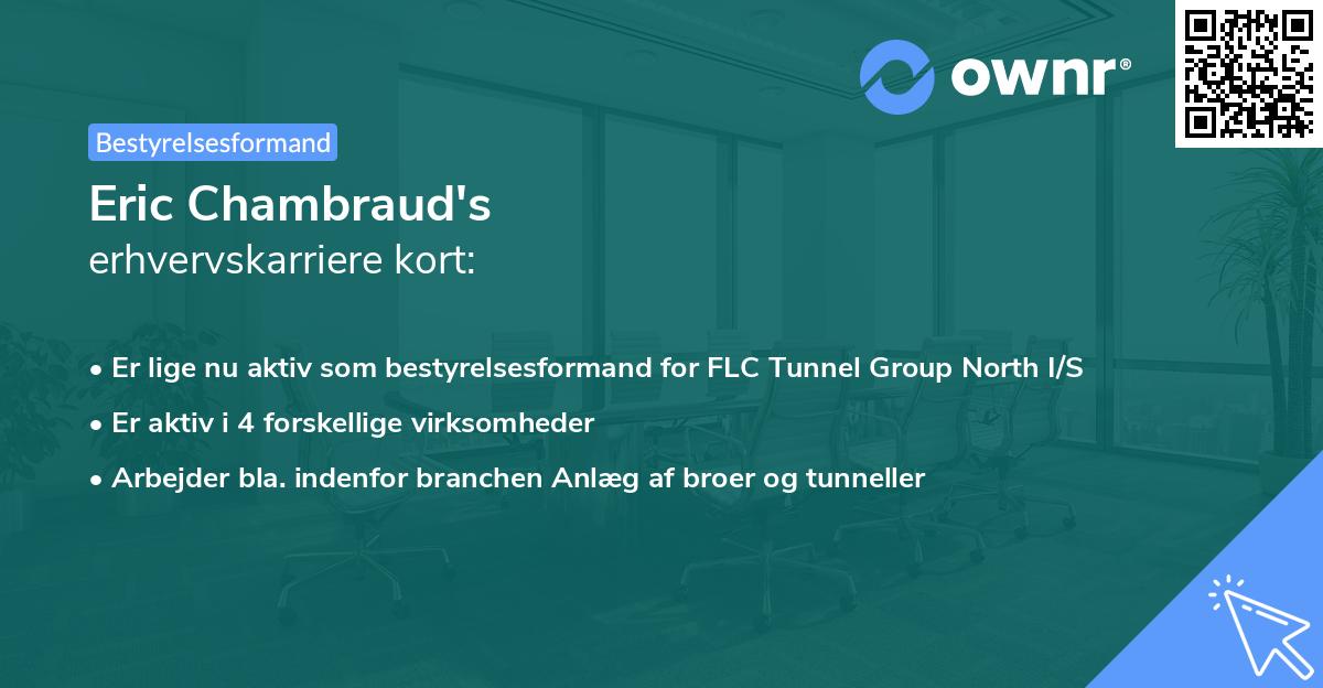Eric Chambraud's erhvervskarriere kort