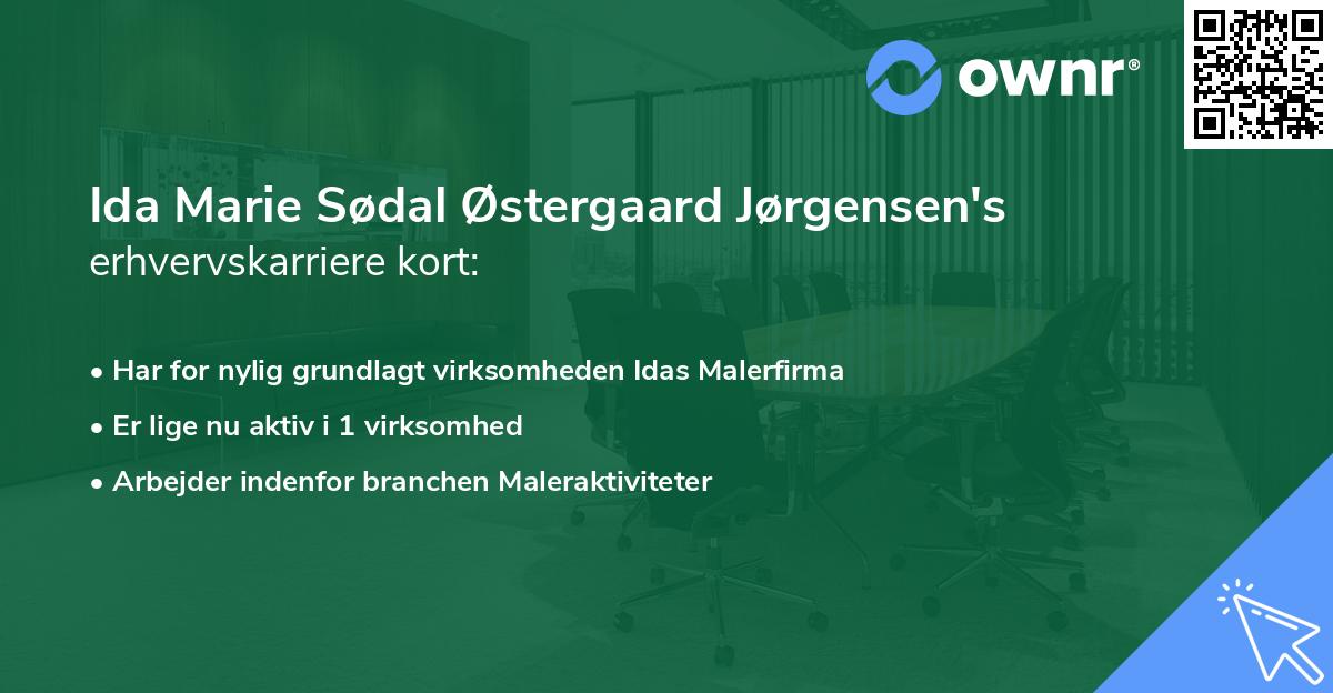 Ida Marie Sødal Østergaard Jørgensen's erhvervskarriere kort