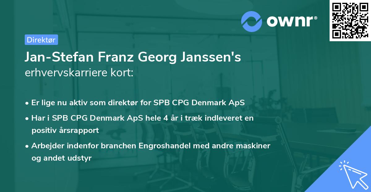Jan-Stefan Franz Georg Janssen's erhvervskarriere kort