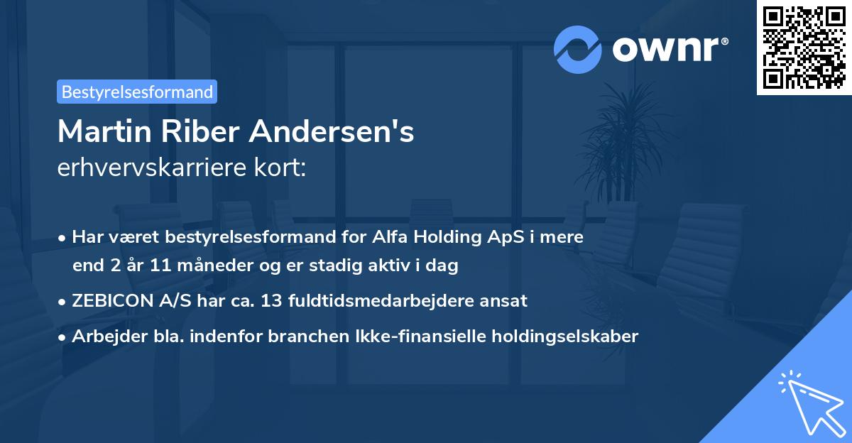 Martin Riber Andersen's erhvervskarriere kort