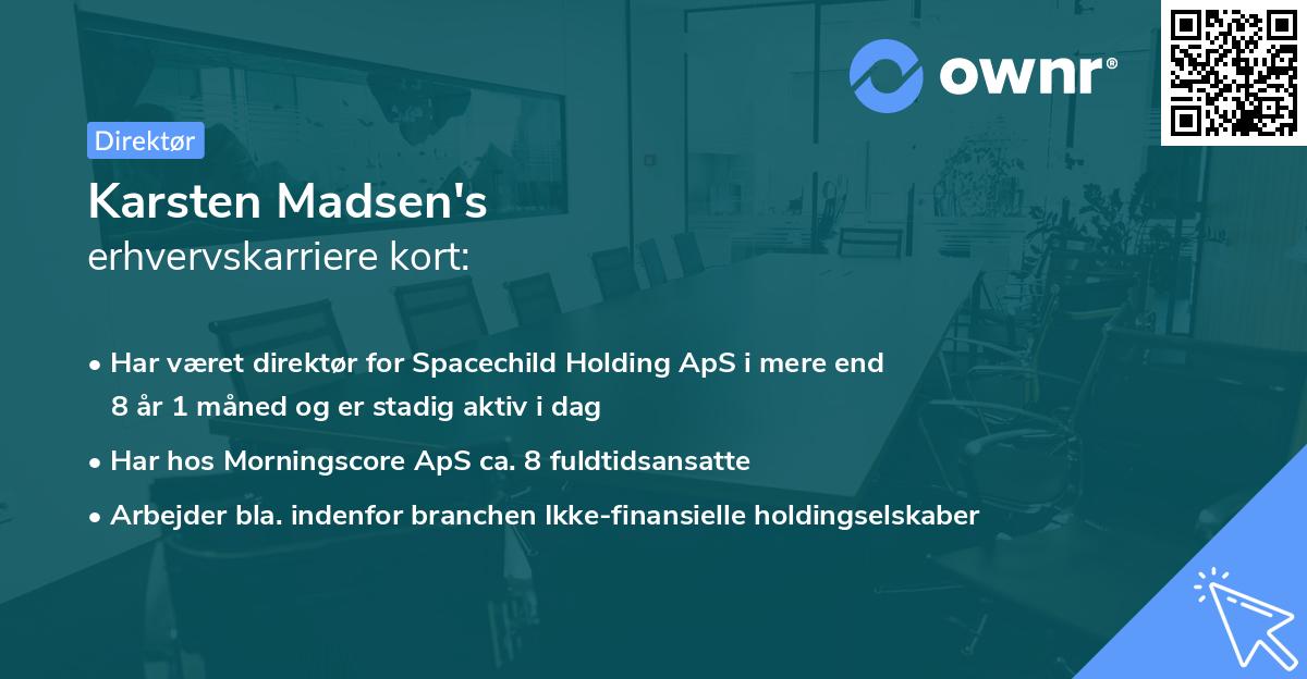 Karsten Madsen's erhvervskarriere kort