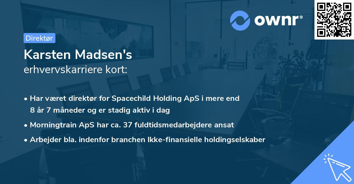 Karsten Madsen's erhvervskarriere kort