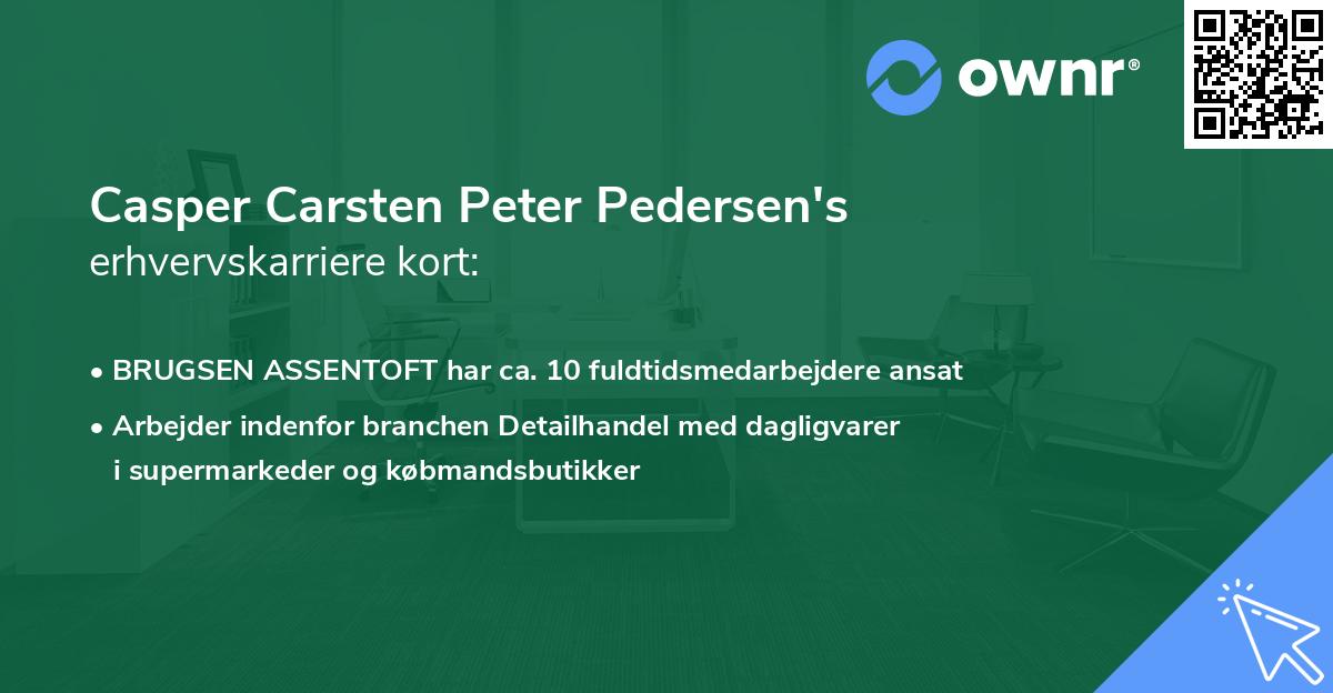 Casper Carsten Peter Pedersen's erhvervskarriere kort