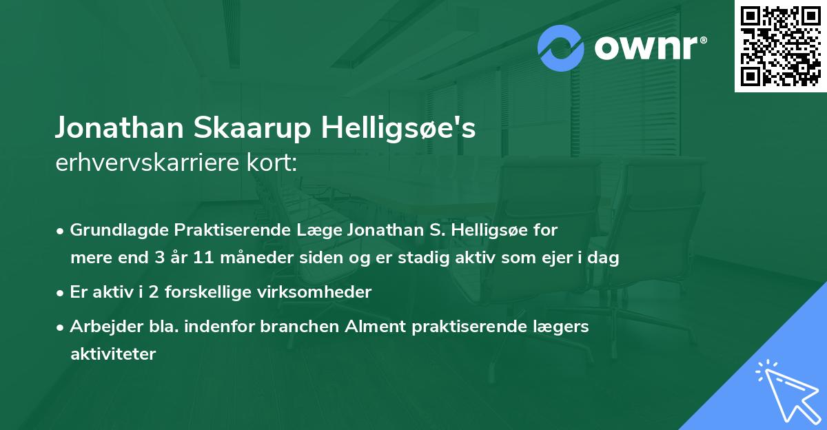 Jonathan Skaarup Helligsøe's erhvervskarriere kort