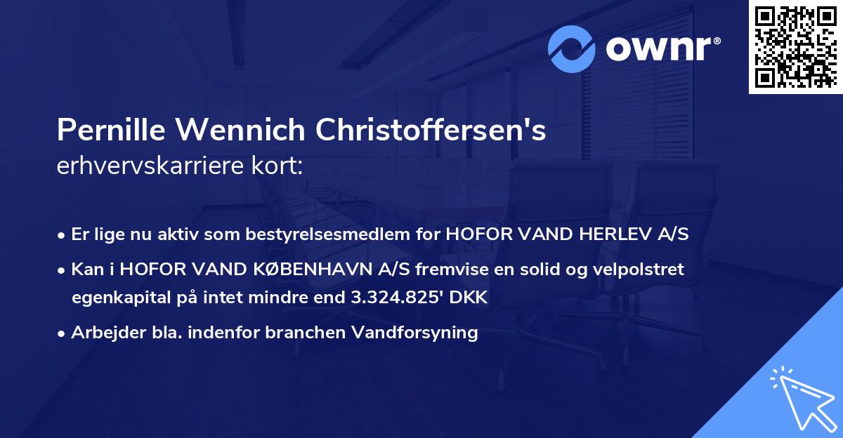 Pernille Wennich Christoffersen's erhvervskarriere kort