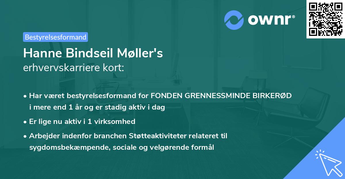 Hanne Bindseil Møller's erhvervskarriere kort