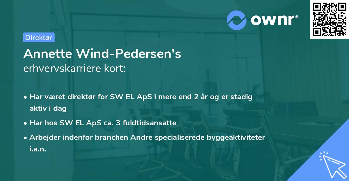Annette Wind-Pedersen's erhvervskarriere kort