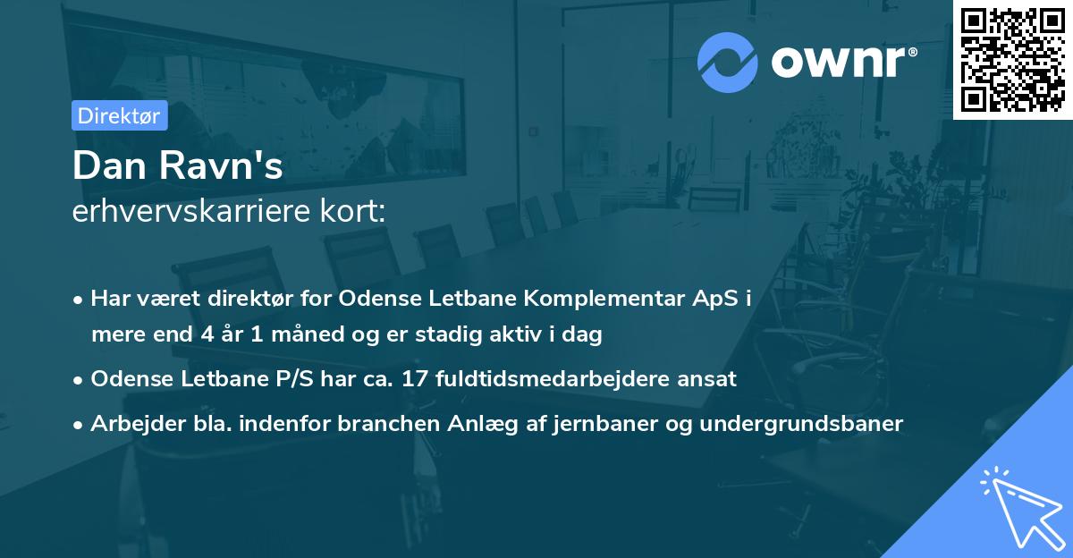 Dan Ravn's erhvervskarriere kort