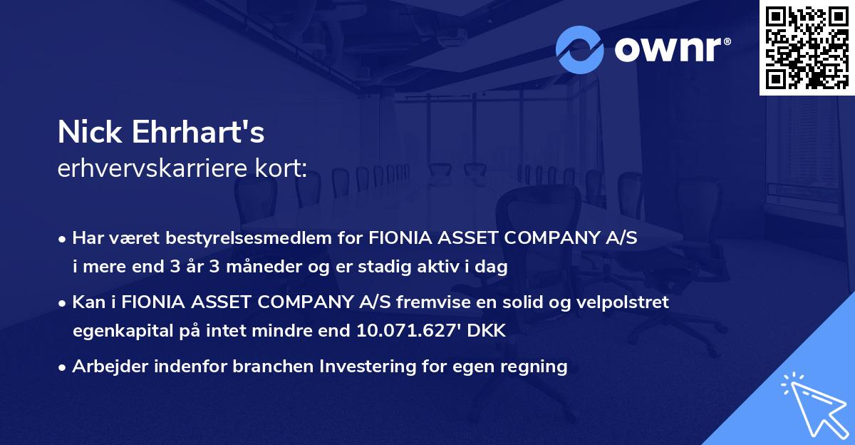 Nick Ehrhart's erhvervskarriere kort