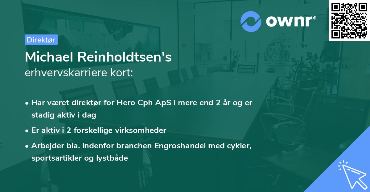 Michael Reinholdtsen's erhvervskarriere kort