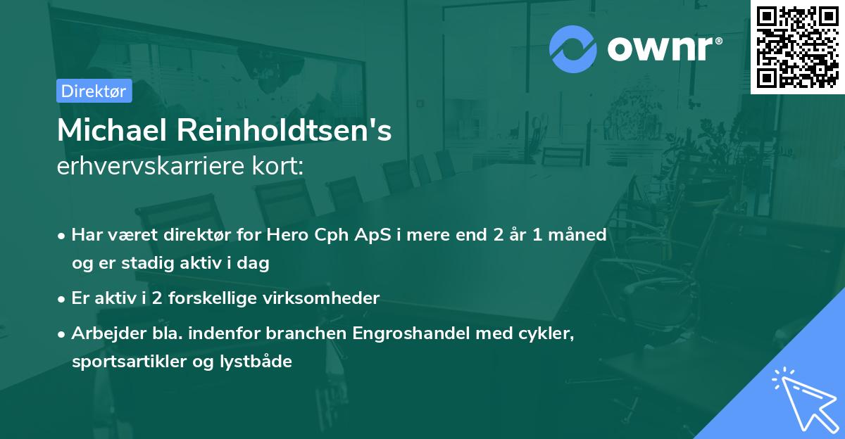 Michael Reinholdtsen's erhvervskarriere kort