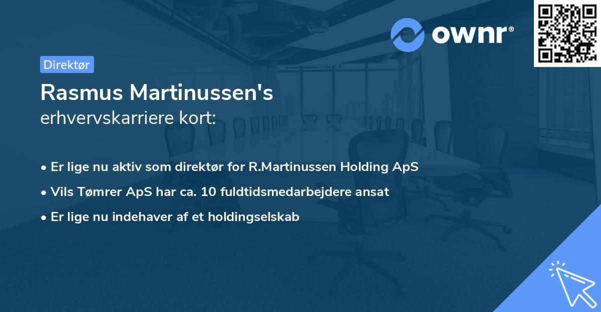 Rasmus Martinussen's erhvervskarriere kort