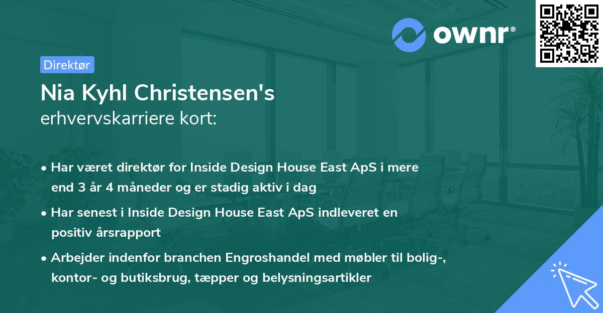 Nia Kyhl Christensen's erhvervskarriere kort