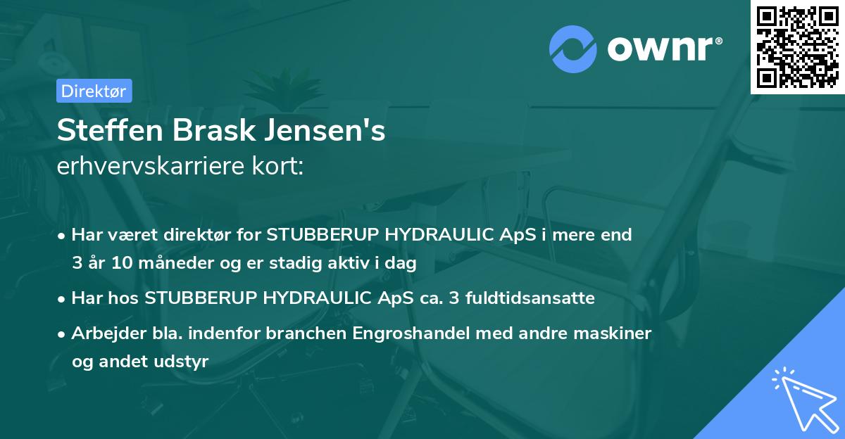 Steffen Brask Jensen's erhvervskarriere kort