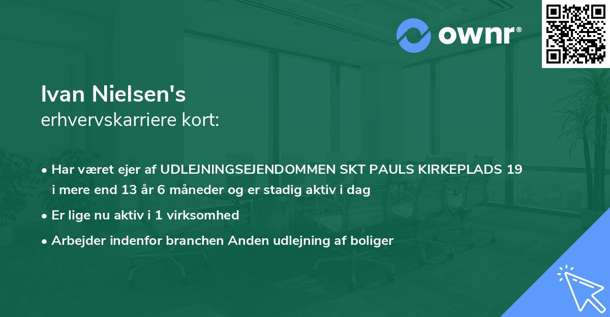 Ivan Nielsen's erhvervskarriere kort