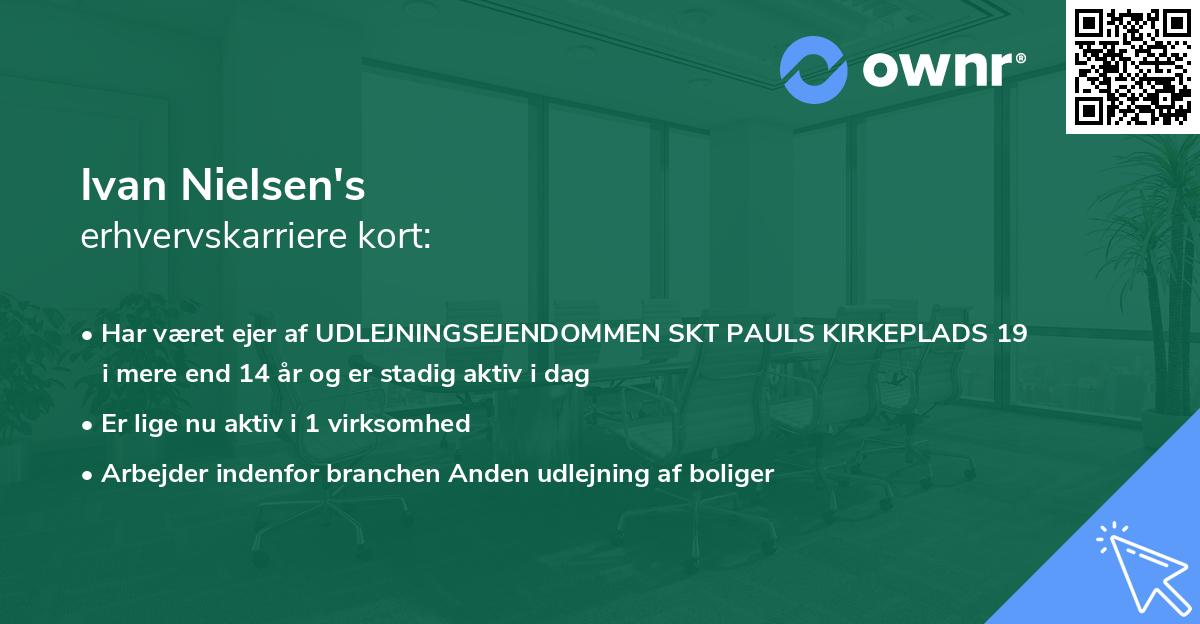 Ivan Nielsen's erhvervskarriere kort