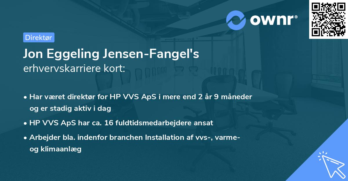 Jon Eggeling Jensen-Fangel's erhvervskarriere kort
