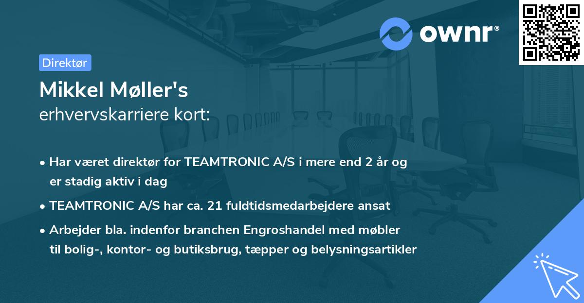 Mikkel Møller's erhvervskarriere kort