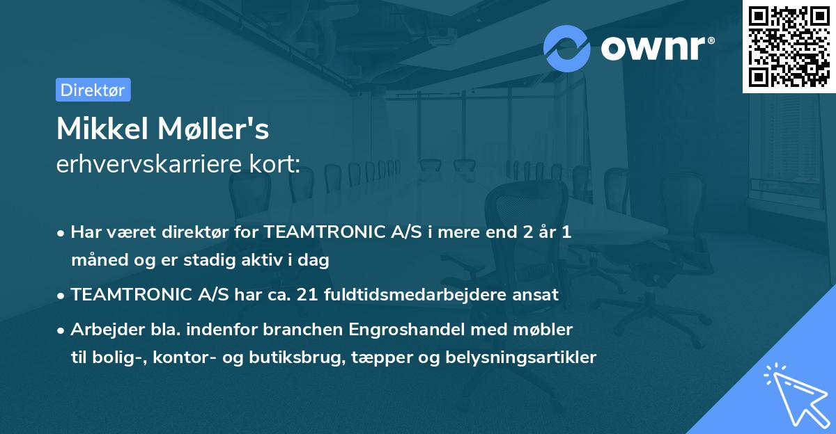 Mikkel Møller's erhvervskarriere kort