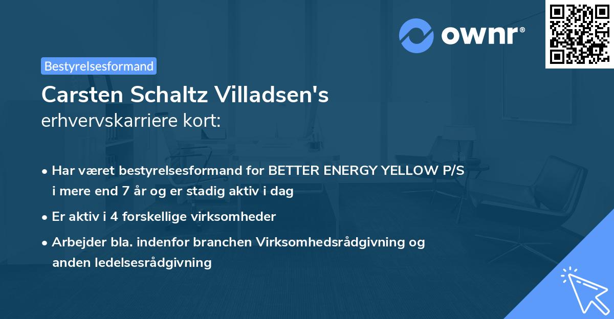 Carsten Schaltz Villadsen's erhvervskarriere kort