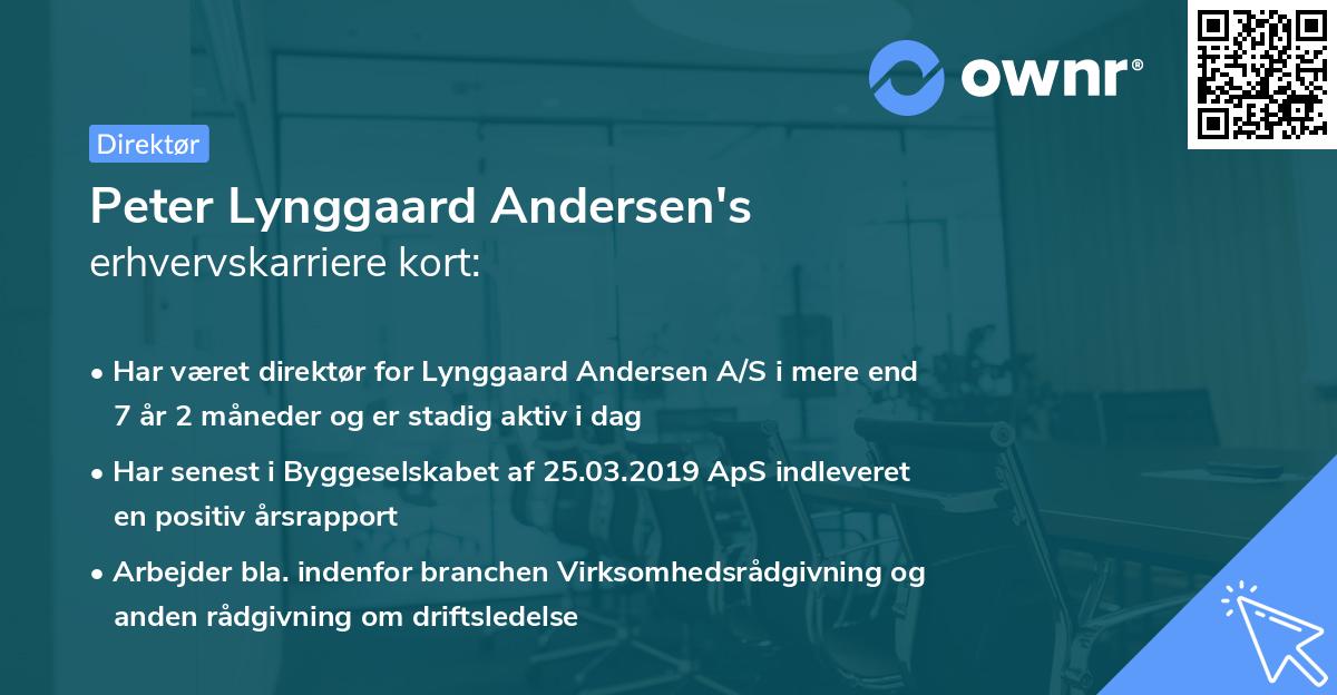 Peter Lynggaard Andersen's erhvervskarriere kort