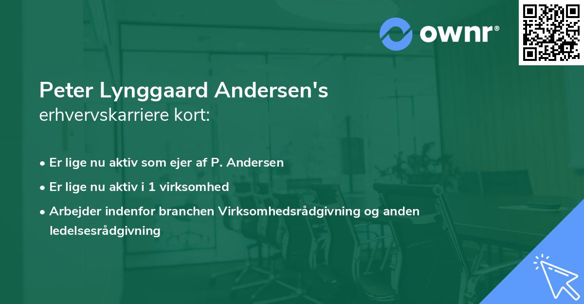 Peter Lynggaard Andersen's erhvervskarriere kort
