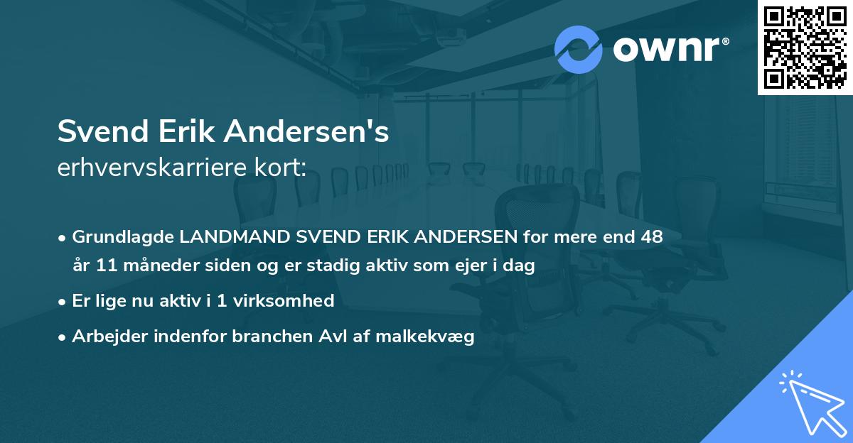 Svend Erik Andersen's erhvervskarriere kort