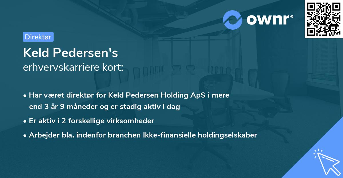 Keld Pedersen's erhvervskarriere kort