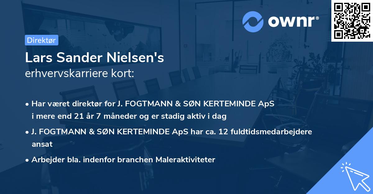 Lars Sander Nielsen's erhvervskarriere kort