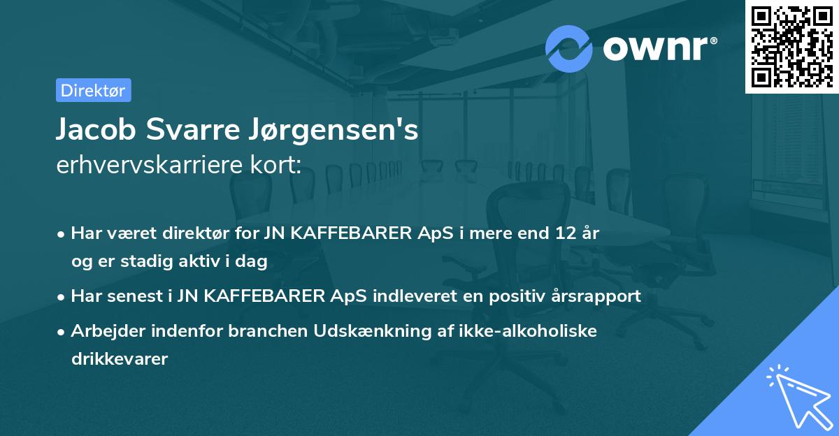 Jacob Svarre Jørgensen's erhvervskarriere kort