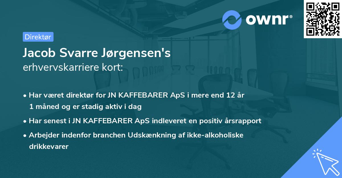 Jacob Svarre Jørgensen's erhvervskarriere kort